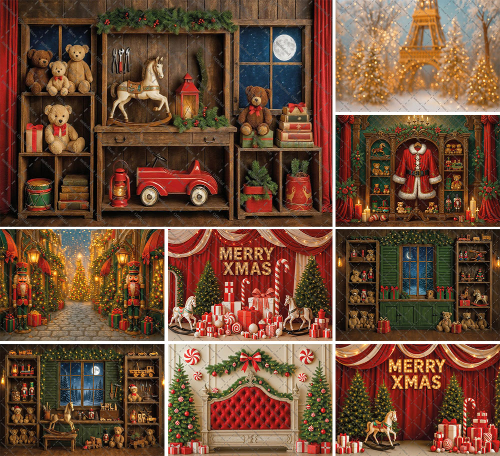 Toys Background For Kids - Mehofond Photography Background Christmas Vintage Santa's