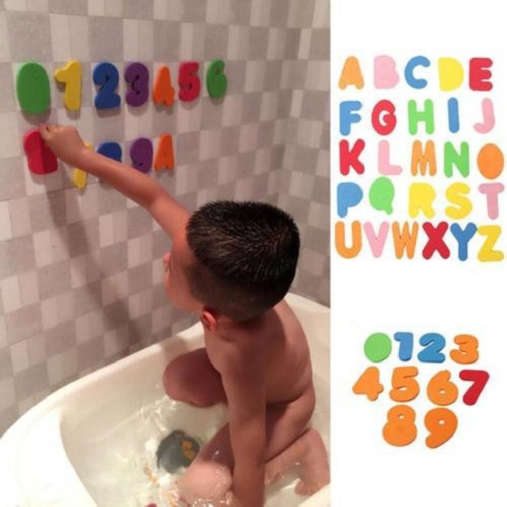 Bath Letter Number Foam - 36 pcs Sticker Game for Unisex