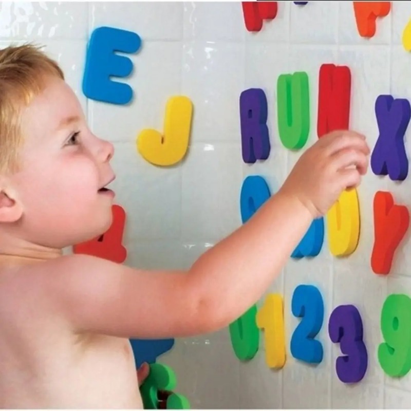 Bath Letter Number Foam - Floating Bath Toys for 1-3 Years