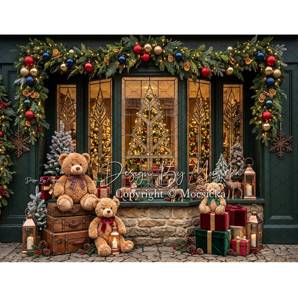 Toys Background For Kids - Mocsicka Christmas Gifts Shop Backdrop Photography