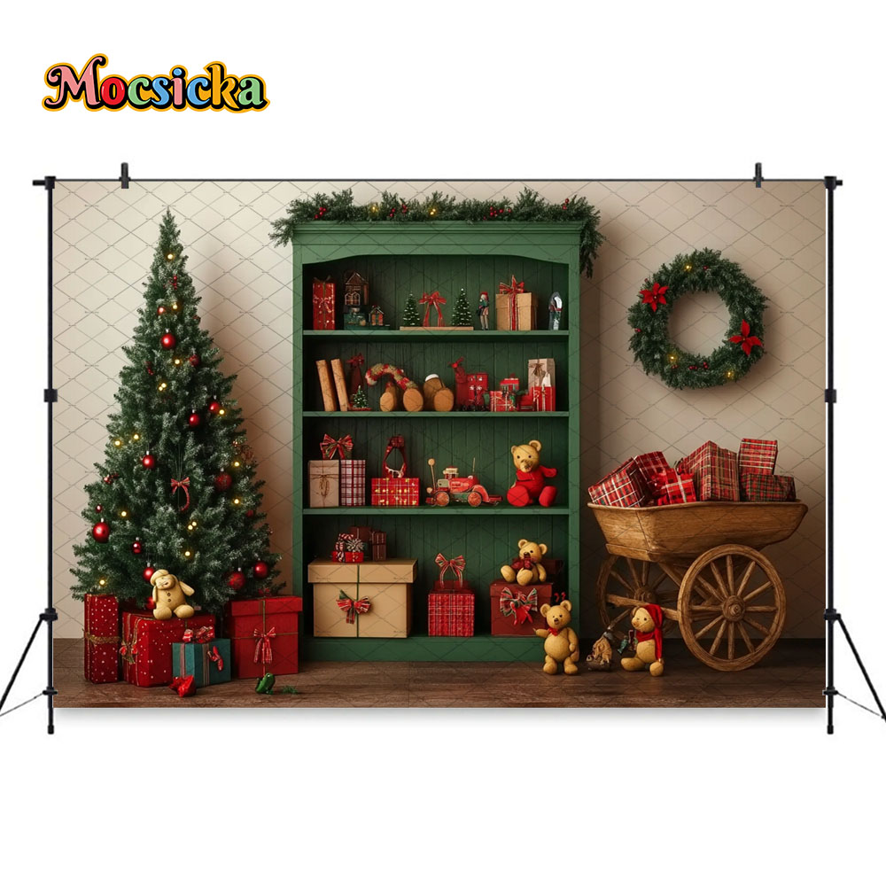 Mocsicka Green Christmas Gift  - Toys Background For Kids ulasan dan harga