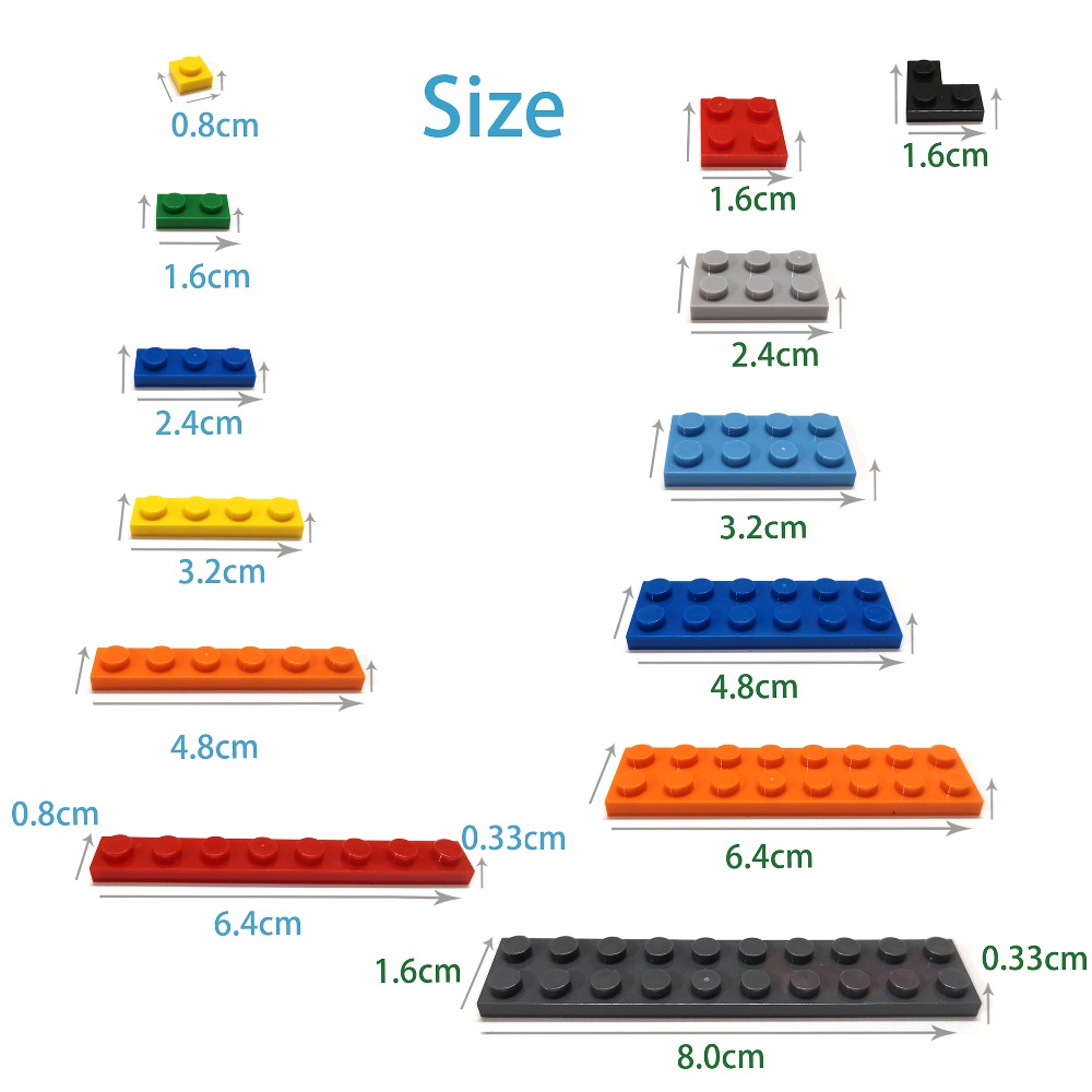 1000pcs 1x2 Dots DIY Building  - Kids Toys Under 1000 ulasan dan harga