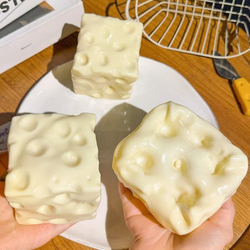 Taba Squishy Cheese Cube Stres - Kids' Toys ulasan dan harga