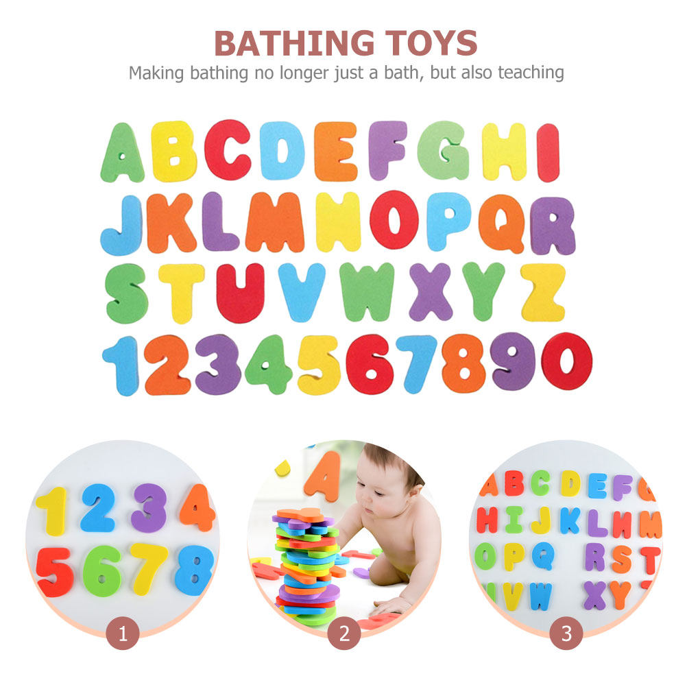 1Set Foam Alphabet and Number  - Bath Letter Number Foam ulasan dan harga