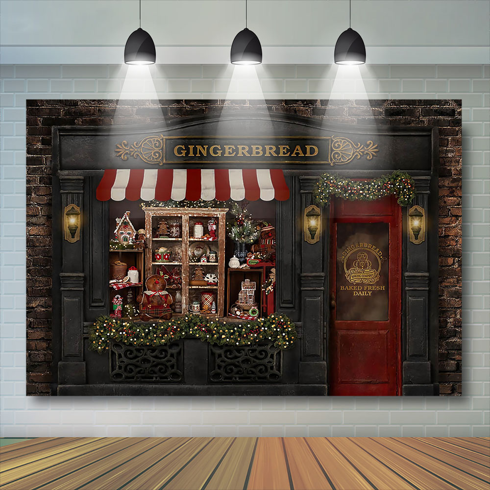 Gingerbread Shop Christmas Bac - Toys Background For Kids ulasan dan harga