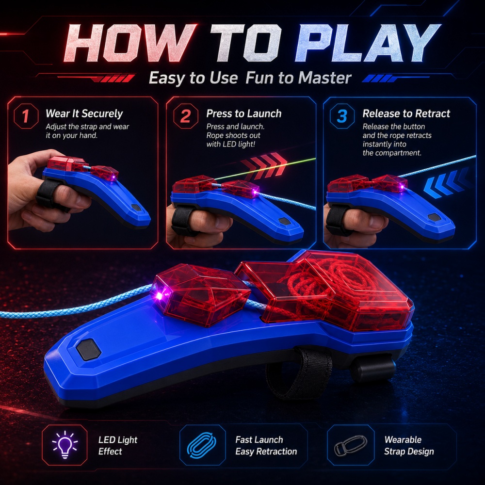 Creative Rope Launcher Spider  - Kids' Toys ulasan dan harga