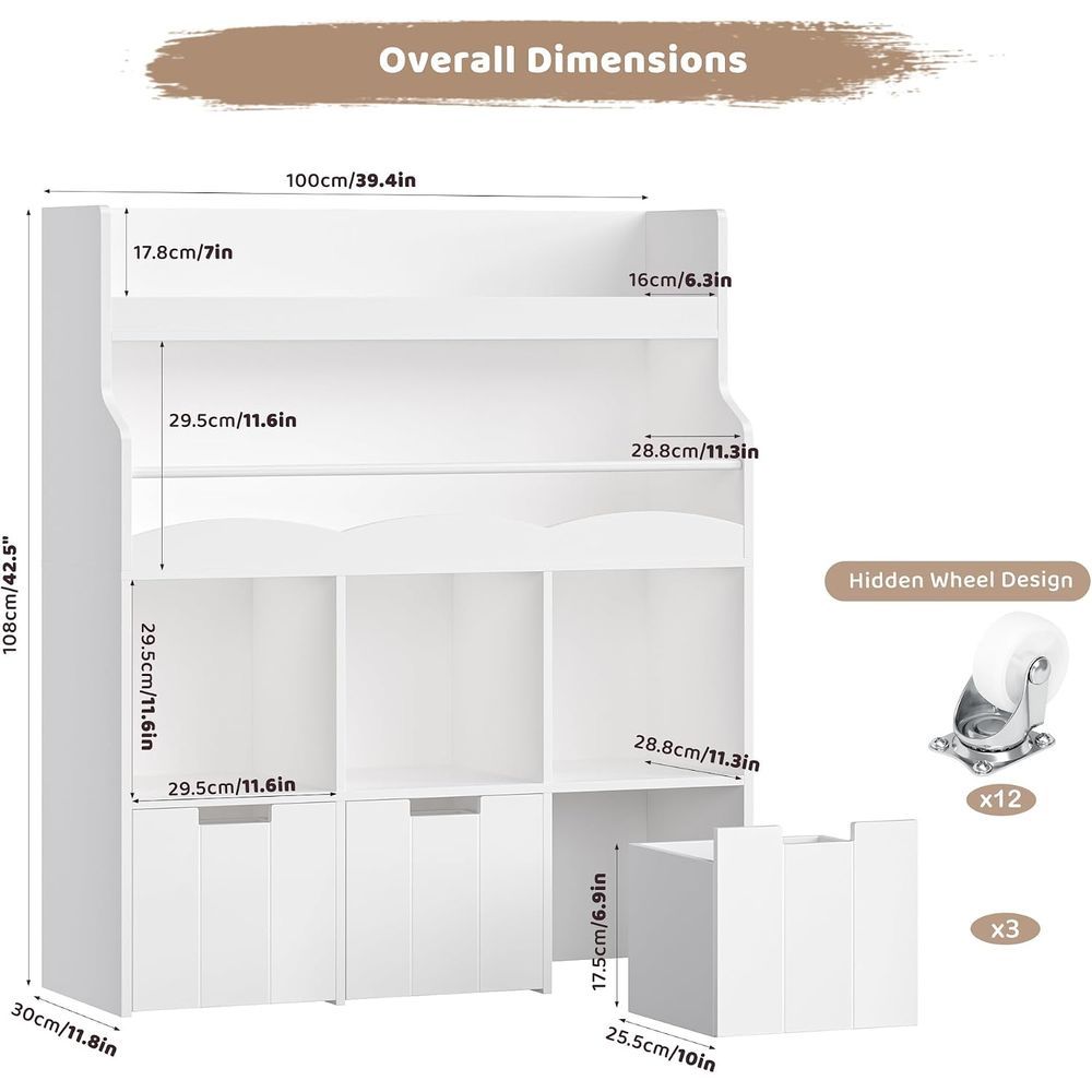 Kids Toy Storage Organizer wit - Kids' Toys ulasan dan harga
