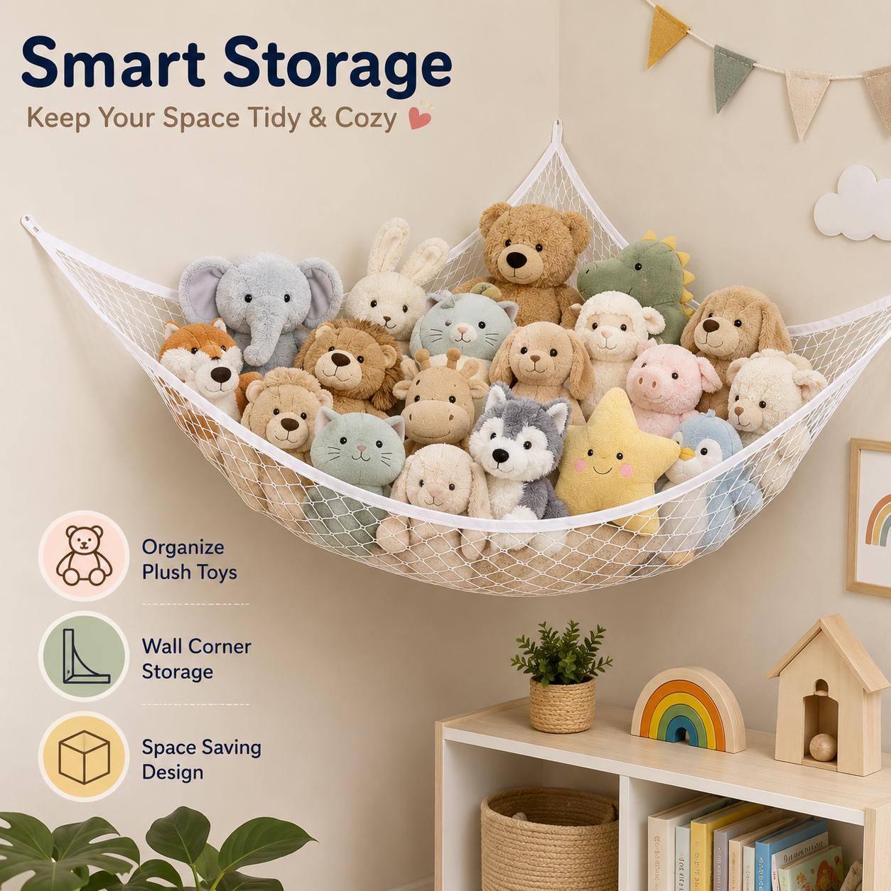 Mesh Toy Storage Hammock Hangi - Kids' Toys ulasan dan harga