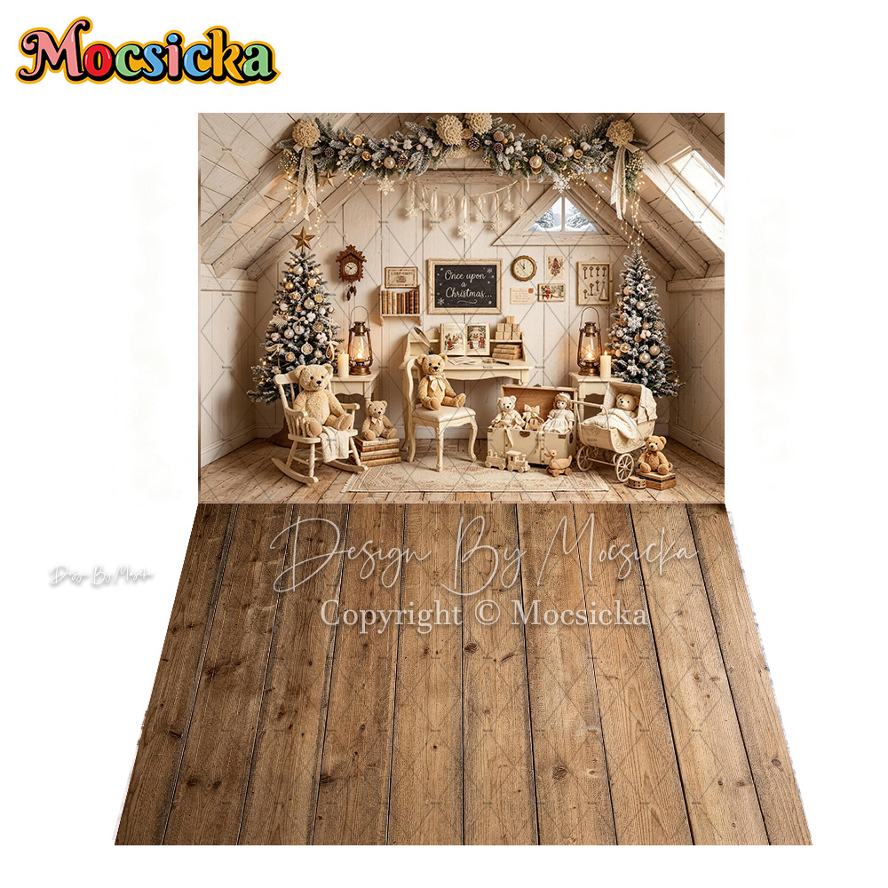 Mocsicka Vintage Attic Christm - Toys Background For Kids ulasan dan harga