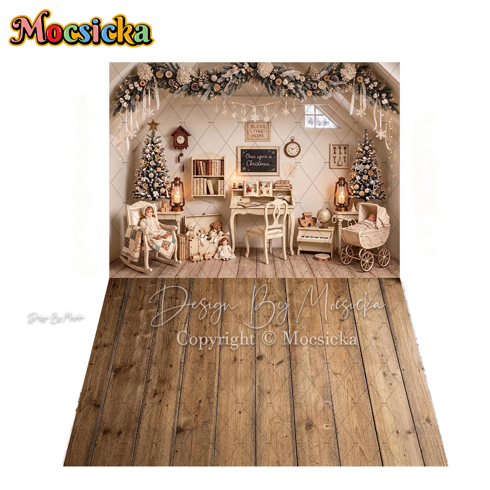 Mocsicka Vintage Attic Christm - Toys Background For Kids ulasan dan harga
