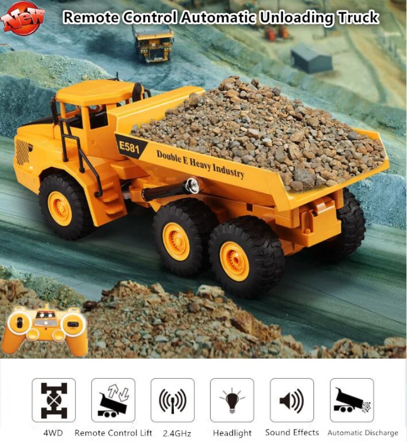 Remote Control Dump Truck RC 1 - Kids Toys Under $20 ulasan dan harga