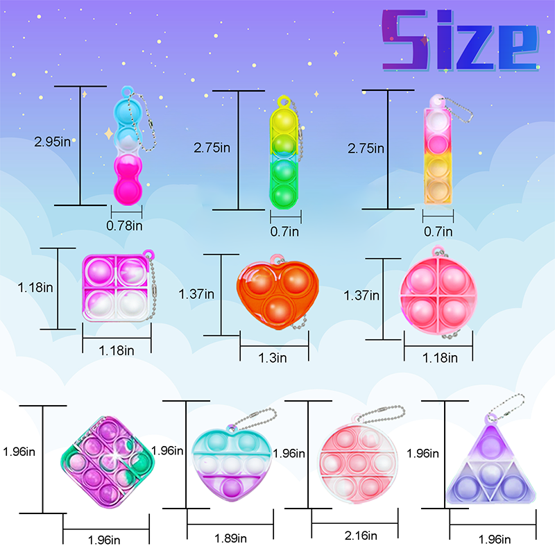 Mini Pop Keychain Fidget Toys  - Kids' Toys ulasan dan harga