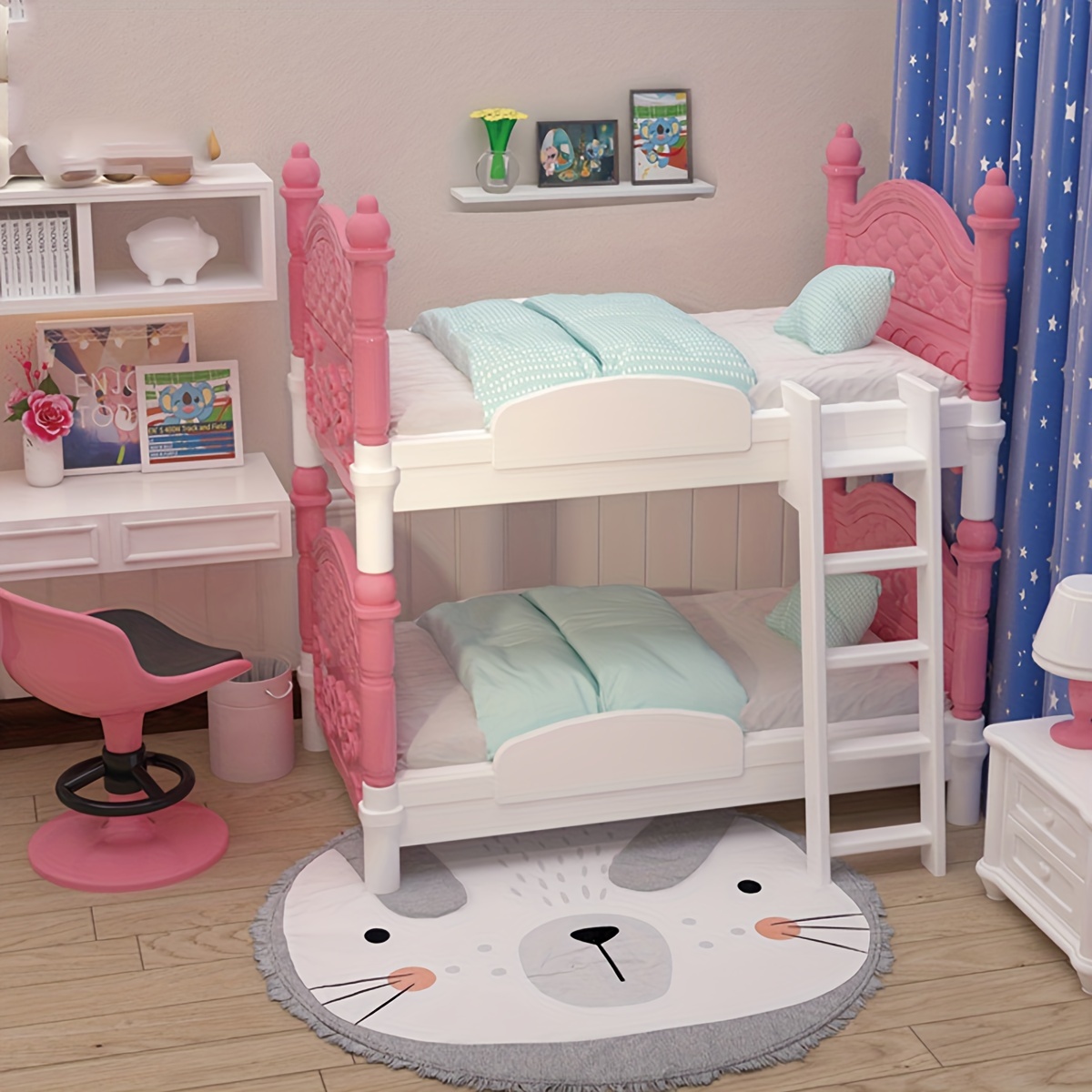 Miniature Dollhouse Double Bed - Dollhouse Furniture Set ulasan dan harga