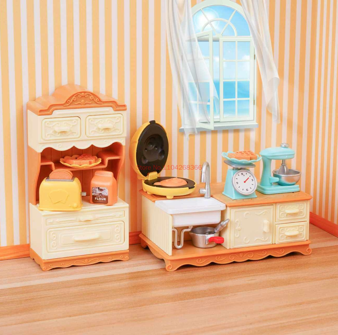 Forest Family 1/12 Kitchen Fur - Dollhouse Furniture Set ulasan dan harga