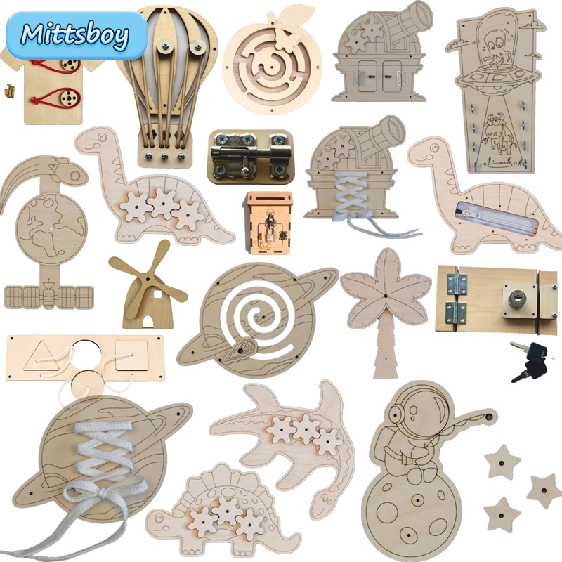 Montessori Busy Board Accessor - Kids Zipper Toys ulasan dan harga